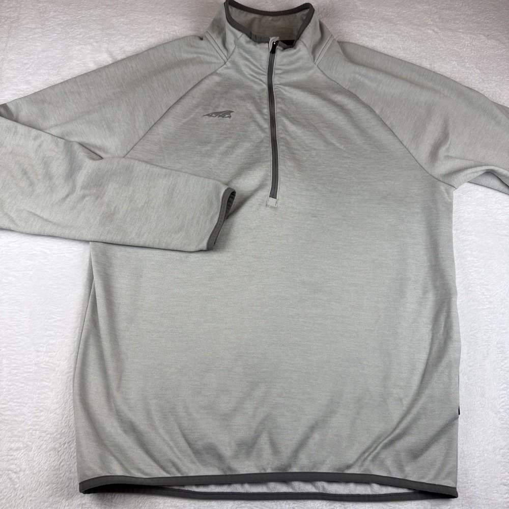 Altra 1/4 Zip Pullover Sweatshirt Men's M Gray Athletic Running Layer Top Base